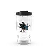 Tervis Made in USA Double Walled NHL San Jose Sharks Insulated Tumbler Cup Keeps Drinks Cold & Hot, 16oz, Emblem