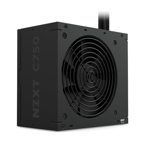 NZXT C750 Bronze ATX 3.1 - Alimentatore Non-Modulare - 750 Watt - Connettore 12V-2x6 - Ventola FDB 120mm - Dimensioni Compatte 140mm - Nero