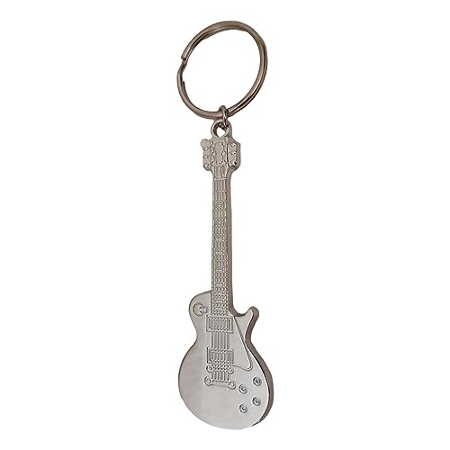 Gifticuffs Les Paul Guitar shaped silver-plated keyring bottle opener musician gift