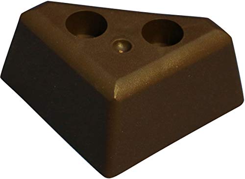 Brown Plastic Triangle Shaped 1.25 Inch Leg for Sofas and Recliners, Set of 4