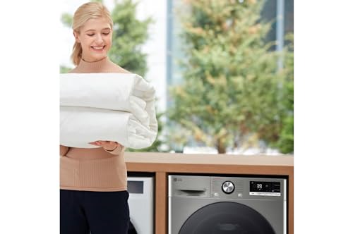 LG F4WR7010AGS - Machine à Laver Intelligente, 10KG, AI Direct Drive, 1400RPM, Chargeur Frontal, TurboWash 360°, Casification A, Série 700, Acier Inoxydable, Graphite