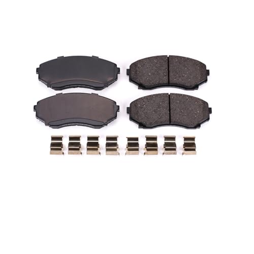 Image of PowerStop Front Brake Pads for Mazda MPV 1992-98 | Mazda MPV 2000-06 - Z17 Ceramic Brake Pads with Installation Hardware, 17-1038