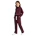 Girls 2 Piece Outfits Sweatsuits Oversized Fleece Hoodie Sweatshirts and Sweatpants with Pockets Kids Cute Y2k Athletic Jogger Sets Fall Winter Fashion Clothing Sets Tween Girls Winter Warm Tracksuits