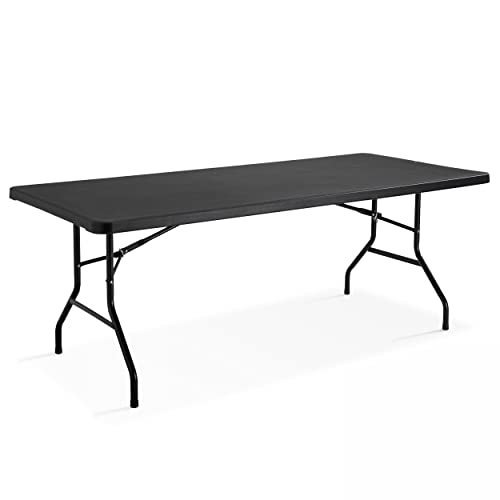 Rekkem Table de réception Pliante Noire 200 cm 10 Places