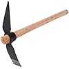 Gardening Pick Axes, Heavy Duty Pick Axe Hand Tool Pickaxe Mattock Hoe with Wooden Handle Mattock Pick Multipurpose Hand Tool for Outdoor