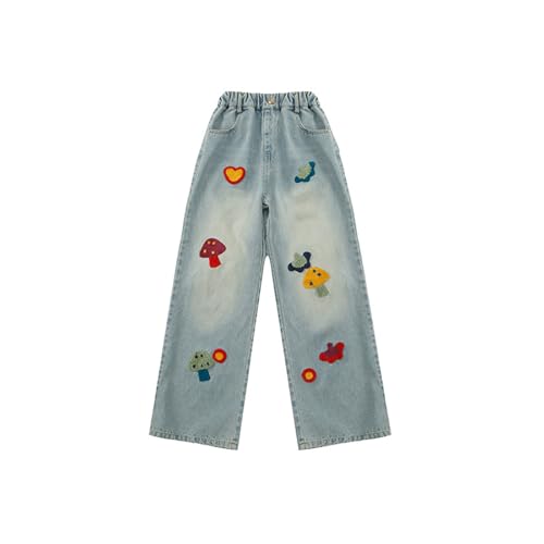 Jean large fille idéal pour les vacances à la plage et le sport