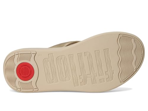 Image of FitFlop F-Mode Go Beadie-Button Adj. Flatform Toe /Post Sandals