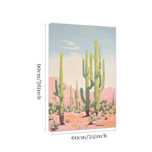 Affiche cactus rose blush pour rénover sa déco sans travaux