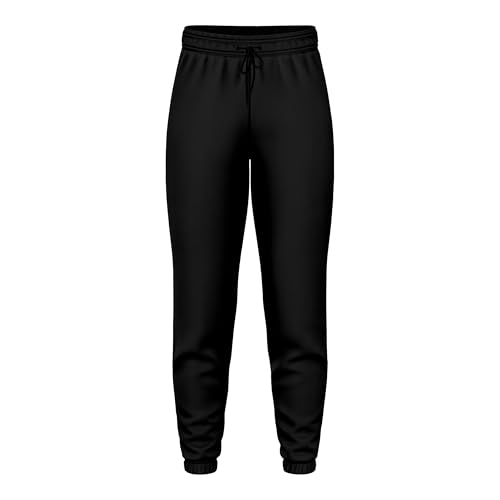 TORO ACTIVA Boys Kids Girls Children School Jog Pants Sports Games Fleece PE Trouser Joggers Cuffed Bottoms 7-13 Years (UK Age 11 Years 12 Years Regular Black)
