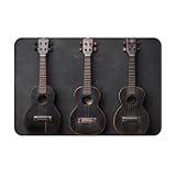 VVXBHGR Felpudo con estampado de guitarra antigua. Rendimiento del producto: antes de colocar la alfombra de entrada, mantén el suelo seco para evitar resbalones. Puede eliminar rápidamente la suciedad de los zapatos y mantener el suelo limpio y seco. Nuestras alfombrillas miden solo 1 cm de alto y se pueden abrir fácilmente con puertas sin atascarse ni rizarse.