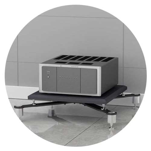 DYKKLKQ Rack AV Shelf 1-Tier MDF Audio Cabinet TV Stand with Record Player Stand - Multifunctional Home Entertainment Media Unit