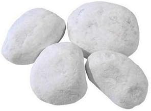 Bianco Carrara Marble Pebbles in Sacks Pebbles Garden Ornament, 40/60 mm – 25 kg Bag