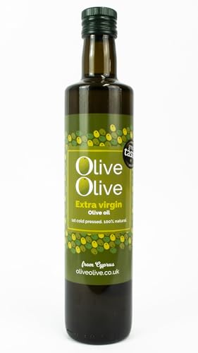 ***SEASON 2025-26*** - 500ml Greek Cypriot Extra Virgin Olive Oil by OliveOlive - 1st Cold Pressed - High Polyphenol/Low Acidity - Hand Picked Olives (500ml dark glass bottle)
