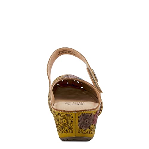 Spring Step L'artiste Women's Spikey Sandals Yellow Multi Eu 38 / Us 7.5-8 #TOP3