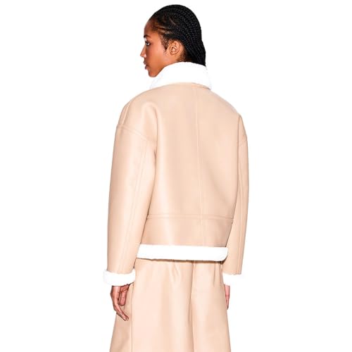 Armani Exchange Women's Cozy Shearling Jacket, Sound Sand, Medium by Armani Exchange - Used condition - Image 2