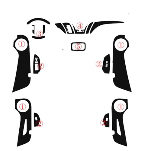 Fibre de carbone 5D de voiture pour console centrale Honda Odyssey 2009-2014