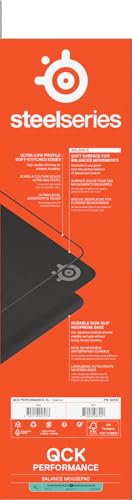 QcK XL Performance Balance, mousepad da gioco - Densità extra per scorrevolezza top - Cuciture ai bordi a basso profilo - Base in neoprene antiscivolo - 900 x 400 mm - FPS, MOBA, RTS, MMO - Tastiera gaming - Immagine 14