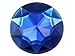 32mm Sapphire H104 Flat Back Round Acrylic Jewels High Quality Pro Grade Individually Wrapped - 6 Pieces