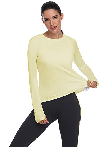 HISKYWIN Women's UPF 50+ Sun Protection Long Sleeve Shirts Outdoor Hiking Fishing Tops