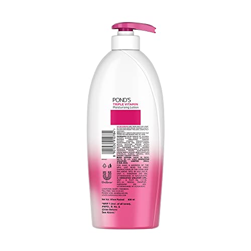 POND'S Men's Women's Silky, Smooth Skin Triple Vitamin Moisturizing Body Lotion Cream, 600ml & POND'S Bright Beauty Spot-less Glow Face Wash, 200g