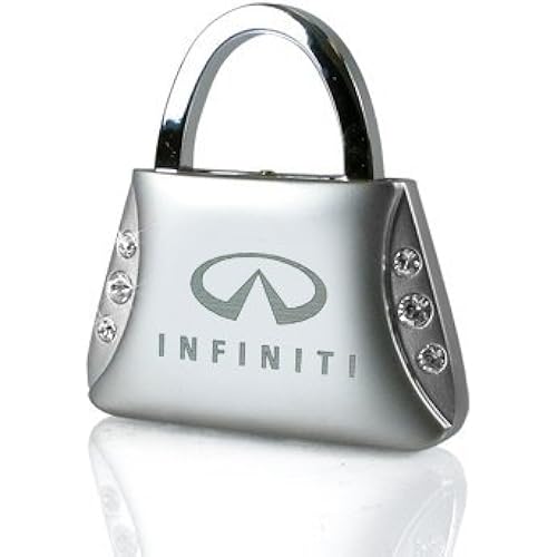 Infiniti Purse Shape Keychain W/6 Swarovski Crystals