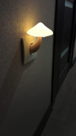 Miniatura 6 de AUSAYE Paquete de 4 luces nocturnas enchufables, luz de hongo, luces nocturnas LED para niños, adultos, dormitorio, baño, pasillo, escaleras,