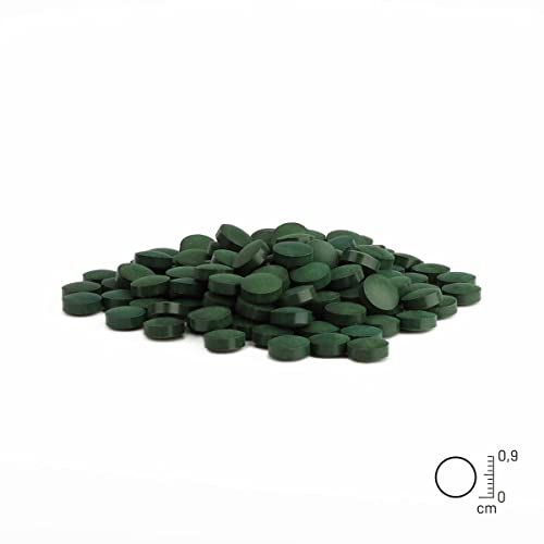 ReaVET Spirulina Tabletten für Hunde 500 Stück – in Lebensmittelqualität, 100% Reine Mikroalge in Lebensmittelqualität I Natürliche Proteinquelle, reich an Chlorophyll, Vitaminen & Mineralstoffen