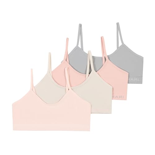 TAHARI Girls' 4-Pack Seamless Bralette Set