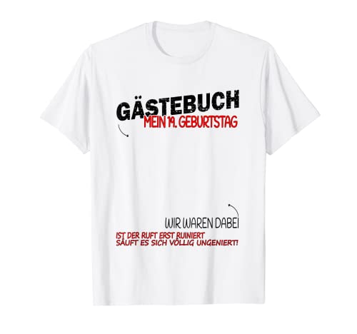 Libro de visitas para 19 cumpleaños, lista de visitas, 19 años de edad Camiseta