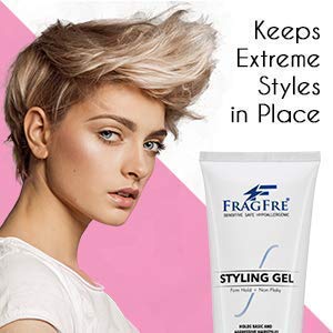 Fragfre Firm Hold Hair Gel Fragrance Free 8 Oz - Strong Styling Gel For Aggressive Hair Styles - Paraben Free Hypoallergenic Sensitive Formula - Non-Irritating Vegan No Gluten/Cruelty (1 Pack) #TOP2