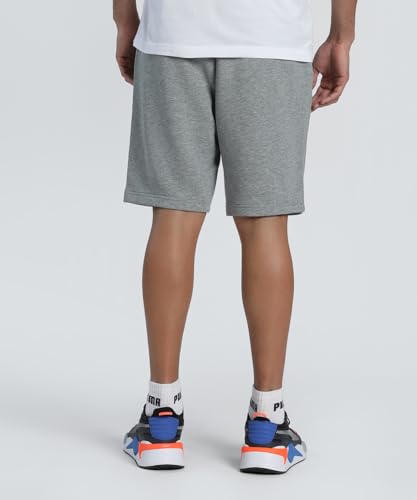 Puma Men's ESS No. 1 Logo Shorts, Knitted Shorts,Medium Gray Heather, S