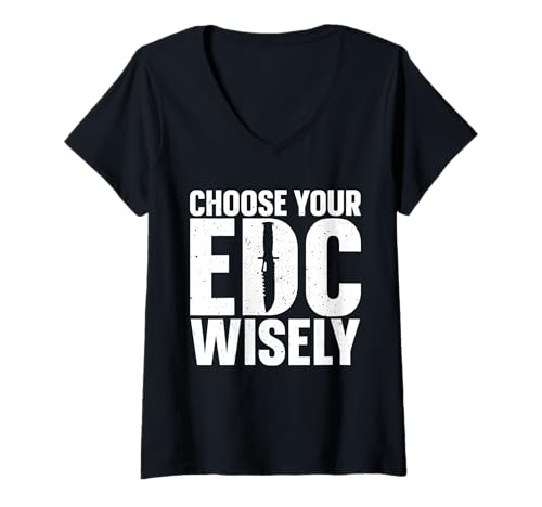 Womens Best Knife Design For Men Women Edc Pocket Knife Collector V-Neck T-Shirt cover