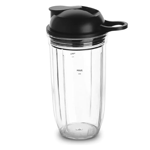 Vaso de repuesto de 24 oz con tapa for llevar, compatible con NutriBullet Blender Combo, NutriBullet Pro 1000 y NutriBullet Select 2.0