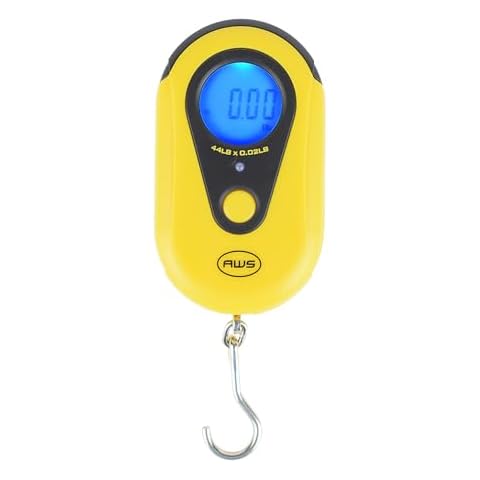 American Weigh Scales Yellow Digital Hanging Scale, Adjustable Strap Lightweight AMW-SR-20-44lb by 0.02 LB Cover