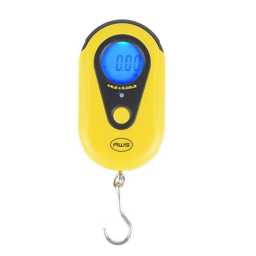 American Weigh Scales Yellow Digital Hanging Scale, Adjustable Strap Lightweight AMW-SR-20-44lb by 0.02 LB