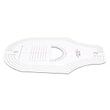 Zerodeko Multifunktions Kurvenlineal zum Prüfen und Positionieren von Kleidung Leichtes Nählineal mit Skalen für Selbstgemacht Kleidungsdesigns und Hosen