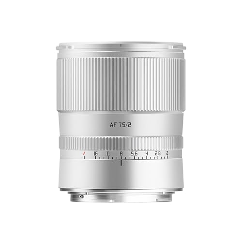 Objectif 75mm F2 TTArtisan AF Nikon Z argent objectif focale fixe plein format autofocus portrait