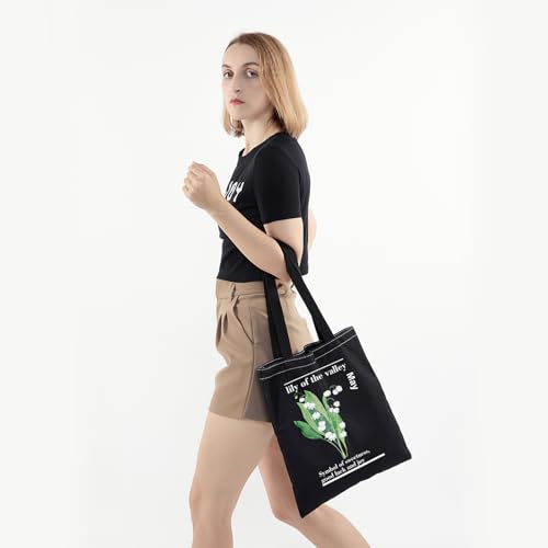 Bolso tipo tote PWHAOO May Lily, símbolo de la alegría y la buena suerte, regalo para amantes del lirio miniatura 2