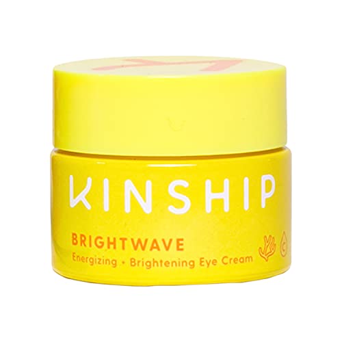 Kinship Brightwave Vitamin C Brightening + Energizing Eye Cream - Vitamin C + Chaga Mushroom Dark Circle Eye Cream - Diminishes Fine Lines & Under Eye Bags (0.5 Oz) #TOP3