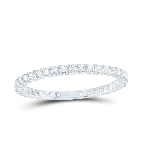 Jewels By Lux 14Kt White Gold 3/8 Ctw Diamond Fashion Eternity Band, Size 5
