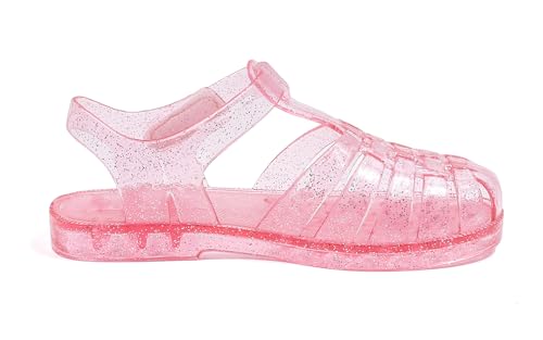 Image of GUGUYeah Jelly Sandals for Girls,Closed Toe Princess Costume Summer Dress Shoes Fisherman Gladiator Water Beach Flat Sandals for Toddler /Little Kid /Big Kid