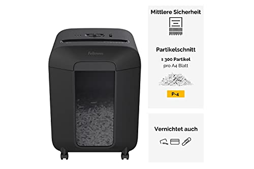 Fellowes Aktenvernichter 12 Blatt P4 für Büro und Homeoffice