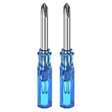 2Pcs PH1 Mini Phillips Screwdriver 3mm Magnetic Cross Head 45mm Length for Small Appliances Repairs, Blue