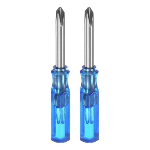 2Pcs PH1 Mini Phillips Screwdriver 3mm Magnetic Cross Head 45mm Length for Small Appliances Repairs, Blue