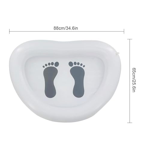 Tina Inflable para Pies para Piscinas, Blanca miniatura 2