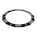 Ewatchparts CERAMIC BEZEL INSERT COMPATIBLE WITH TAG HEUER 40.70MM WITH EDGES FOR MECHANICAL WATCH