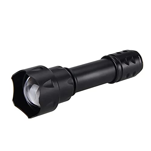 IR Led Flashlight Infrared Light Torch Night Vision, 850nm Focus Adjustable Infrared Lens for Coyote Hog Predator Hunting with Night Vision Device (Upgrade Black)