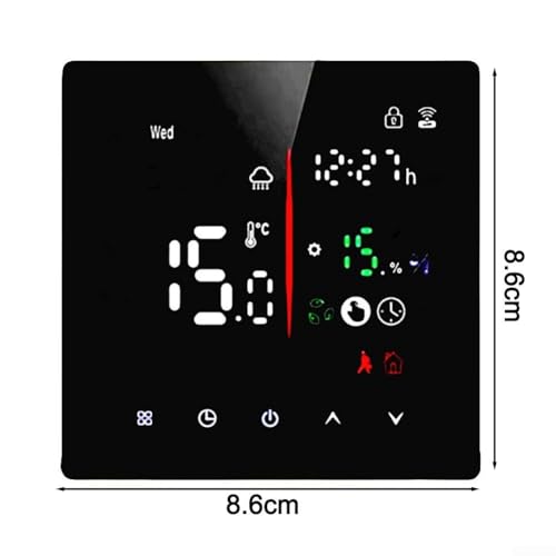 Thermostat programmable WiFi connecté écran tactile avec affichage météo