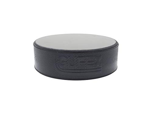Gufex 10 Stück Herren Eishockey Puck offizieller iihf Spielpuck Farbe Schwarz Cover