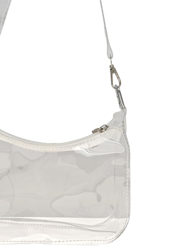 Women's Transparent Jelly Clutch Purses Clear Fashion Handbag Evening Spacious PVC Party Shoulder Bag3